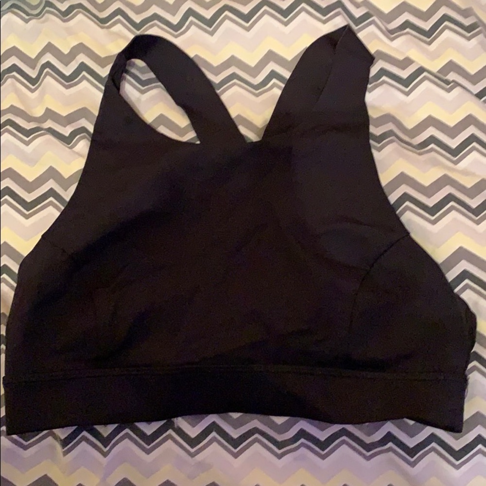 BLACK LULU LEMON SPORTS BRA